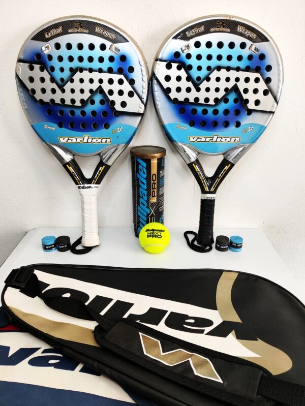 Pack Padel Varlion Leathal Weapon Carbon 3, Level 5