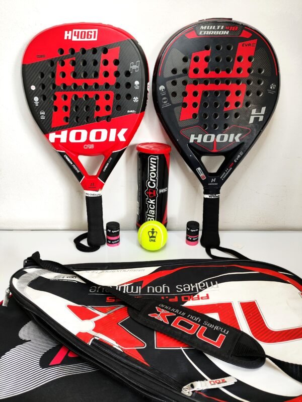 Pack Padel Hook Duo Pro (100% Carbon & Anti-Vibration)
